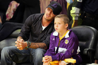 David Beckham e o filho Brooklyn
