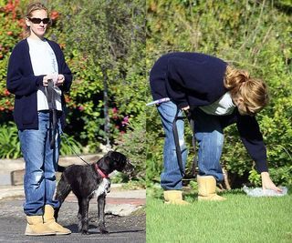 Julia Roberts com seu cachorro