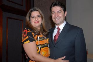 Os noivos Luciano Fonseca Filho e Anita Amorim