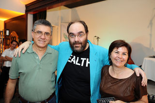 José Ricardo Moreira, André Abujamra e Júlia Scandiuci