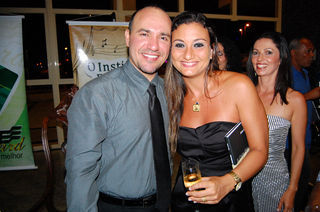 Ezio Déda e a produtora do DVD Luzia Moraes