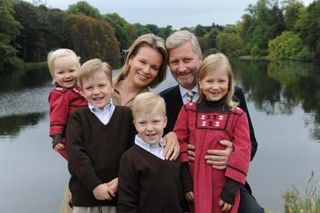 Felipe e Matilde com os quatro filhos: Elisabeth, Gabriel, Emmanuel e Eleonor