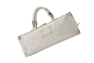 Bolsa de couro metalizado e matelassado Versace versace.com