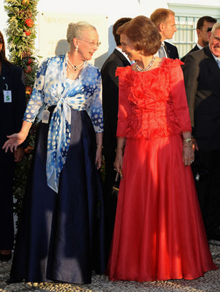 Rainha Margarethe da Dinamarca e Rainha Sofia da Espanha