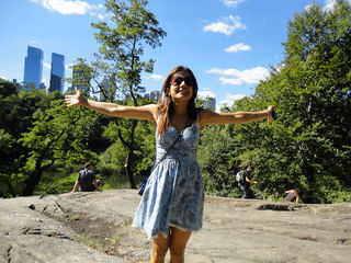 Nívea Stelmann no Central Park, em Nova York
