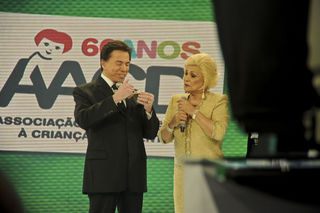 Silvio Santos e Hebe Camargo