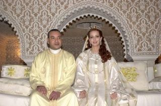 O rei Mohamed VI com sua esposa, a princesa Lalla Salma do Marrocos