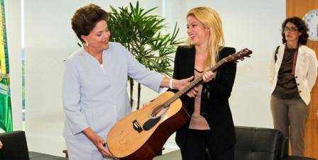 Presidente Dilma recebe Shakira