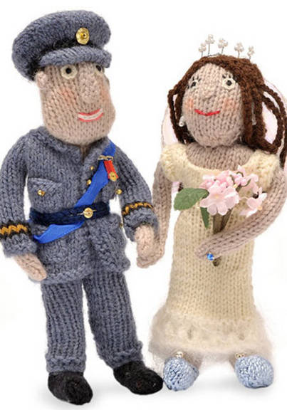 Príncipe William e Kate Middleton são transformados em bonecos de lã