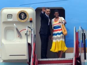 Barack Obama deixando o Brasil