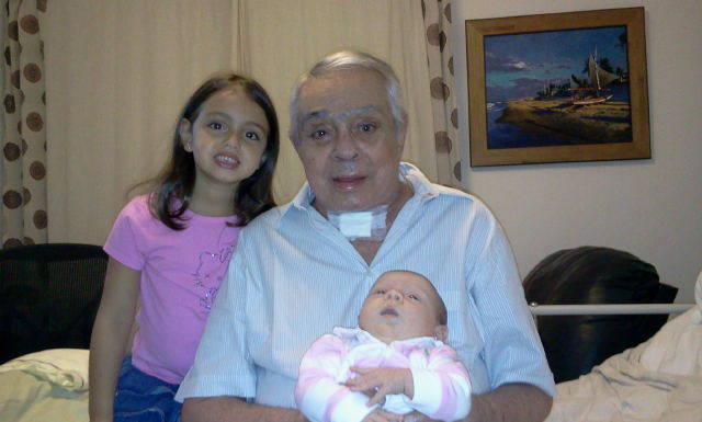 Chico Anysio e as netas Isabela e Sofia