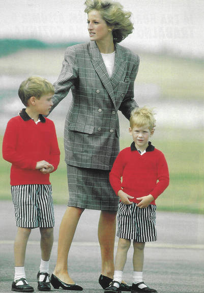 William, Princesa Diana e Harry