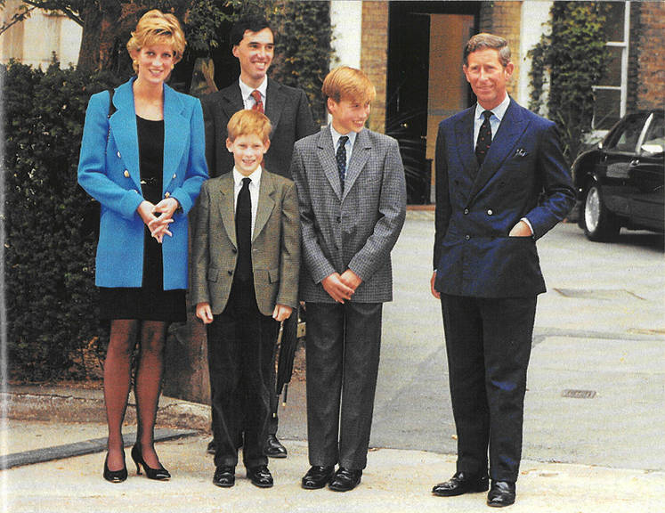 Princesa Diana com a família