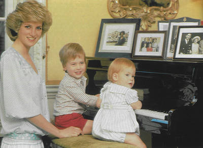 Princesa Diana, William e Harry