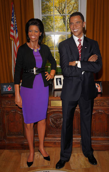 Estátua de cera de Michelle e Barack Obama