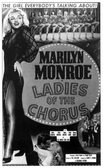 Marilyn Monroe em cena de 'Ladies of the Chorus'