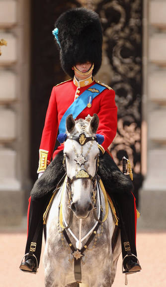 Príncipe William participa de ensaio da guarda real para o aniversário da rainha
