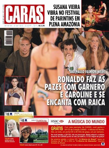08/07/2005 - Ronaldo faz as pazes com Garnero e Caroline e se encanta com Raica