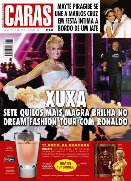 30/04/2010 - Xuxa: Sete quilos mais magra brilha no Dream Fashion Tour com Ronaldo