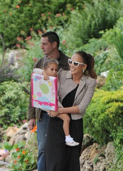 Jennifer Lopez com a filha Emme Maribel Muniz