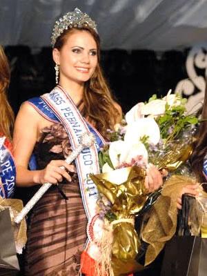 Leidiane Vasconcelos, Miss Pernambuco 2011, é natural de Capibaribe e tem 21 anos