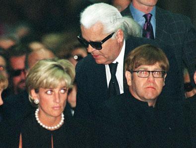 Diana, Karl Lagerfeld e Elton John