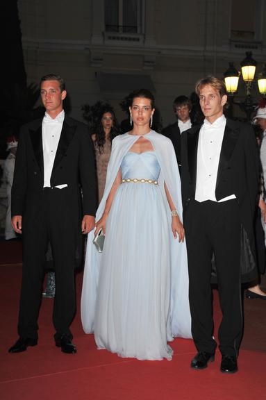 Pierre Casiraghi, Charlotte Casiraghi e Príncipe Andrea Casiraghi de Mônaco