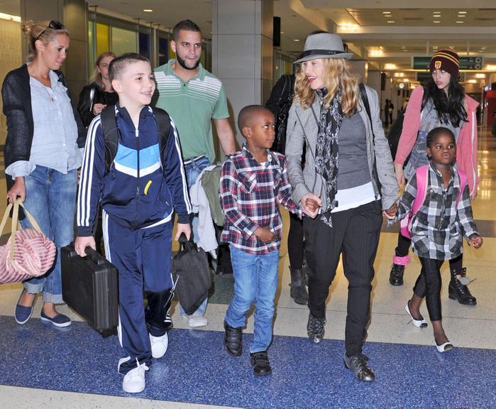Madonna com os filhos em NY
