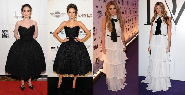 Winona Ryder e Alessandra Ambrosio; Miley Cyrus e Bianca Brandolini d'Adda