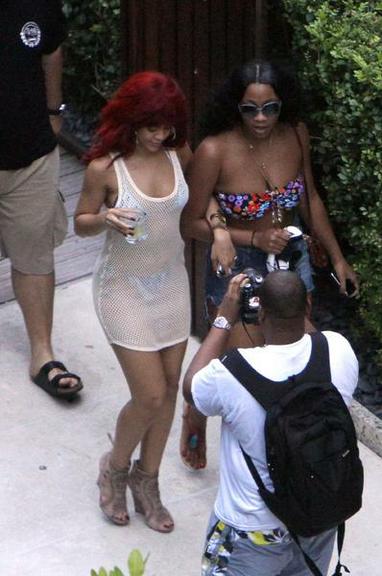 Rihanna se diverte em Miami, nos Estados Unidos