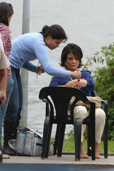 Regina Duarte grava cenas de 'O Astro'