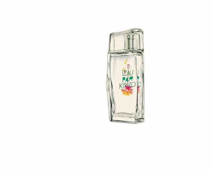 L’eau par Kenzo – Fragrância floral frutal, com notas de tangerina, pêssego branco, gengibre, rosa, lírio, jasmim, cedro e almíscar branco KENZO 0800 170-506 