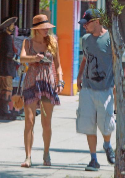 Blake Lively e Leonardo DiCaprio em Los Angeles, nos Estados Unidos