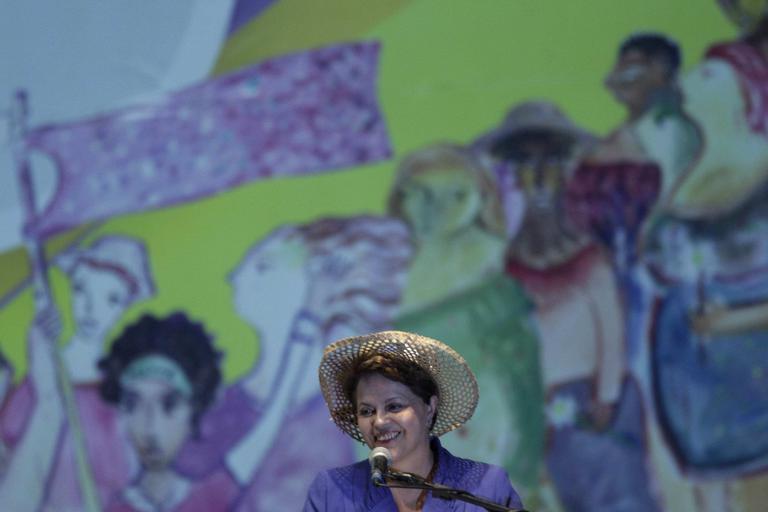 Dilma Rousseff discursa na Marcha das Margaridas, em Brasília