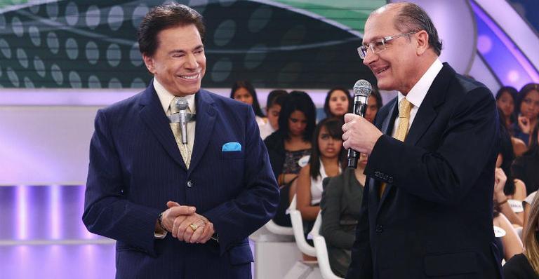Silvio Santos recebe Geraldo Alckmin