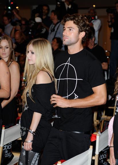 Avril Lavigne e o namorado, Brody Jenner, na Semana de Moda de Nova York
