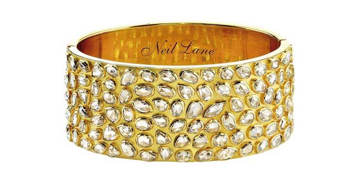 Pulseira de ouro amarelo e diamantes Neil Lane (neillanejewlery.com)