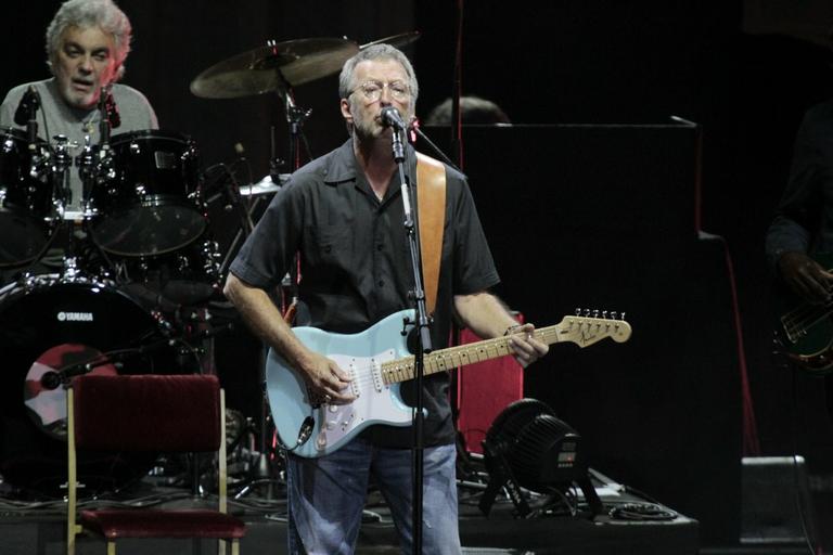 Eric Clapton durante show no Rio de Janeiro