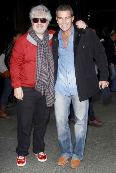 Antonio Banderas e Pedro Almodóvar divulgam 'A Pele Que Habito' em Nova York