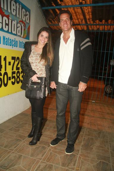 Flavia Cristine e CarlosMachado na festa do 51º de 'Fina Estampa'