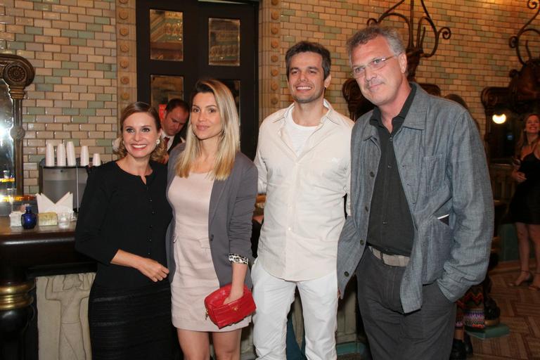 Paula Burlamaqui, Flávia Alessandra, Otaviano Costa e Pedro Bial