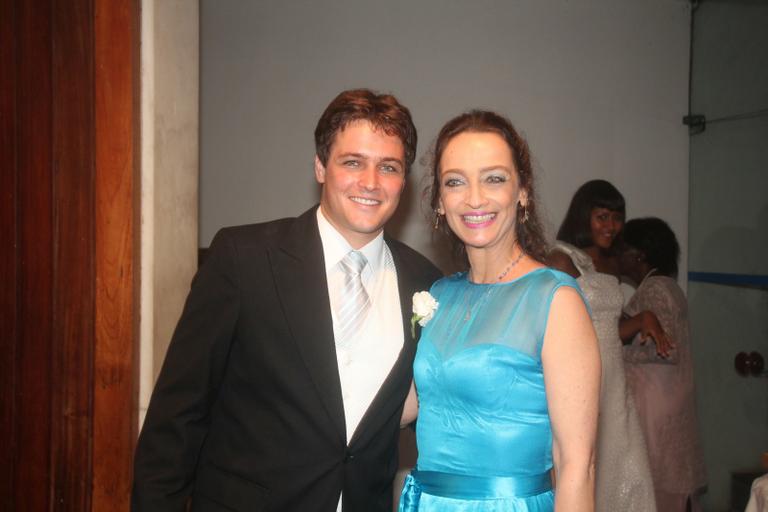 Felipe Dylon com sua mãe, Maria Lucia Prioli
