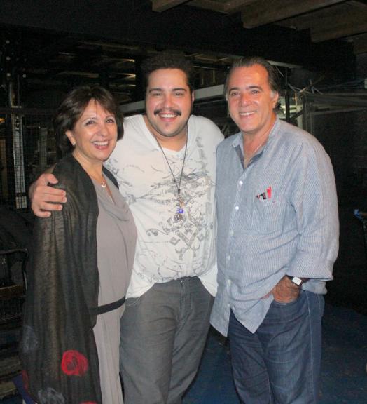 Tiago Abravanel com Tony Ramos e sua esposa Lidiane
