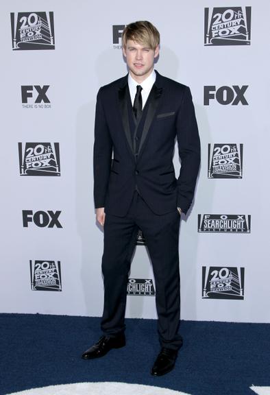 Chord Overstreet, astro de 'Glee', na festa da FOX após o Globo de Ouro
