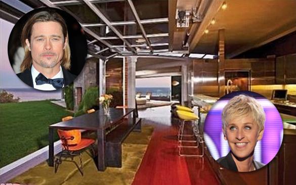 Ellen DeGeneres comprou a mansão de Brad Pitt, em Malibu, e levou no pacote esta cozinha
