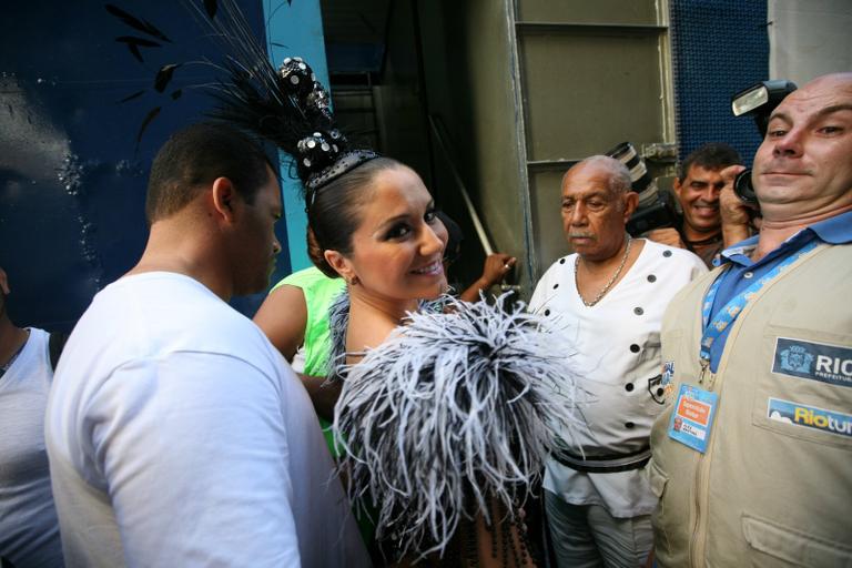 Maria Rita antes do desfile do bloco Bola Preta, no Rio de Janeiro