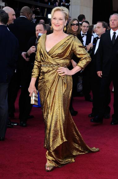 Meryl Streep no tapete vermelho do Oscar