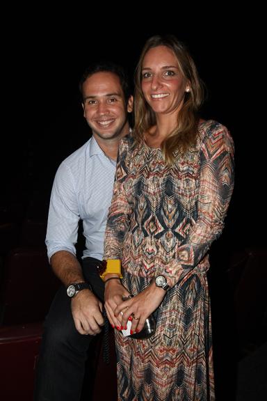 Caio Ribeiro com a esposa Renata Leite