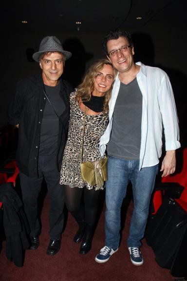 Marcelo Airoldi com o casal Bruna Lombardi e Carlos Alberto Riccelli
