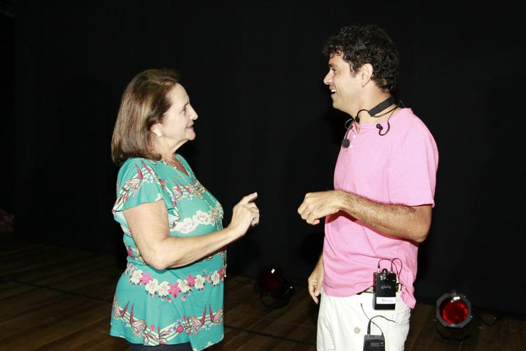 Lucinha Araújo, mãe de Cazuza, com Jorge Vercilo